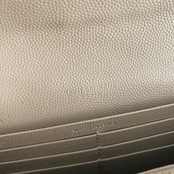 YSL Portefeuille Femme CASSANDRE MATELASSÉ LARGE FLAP (174Y) Wallet - Dark Beige - Picture 4 of 8